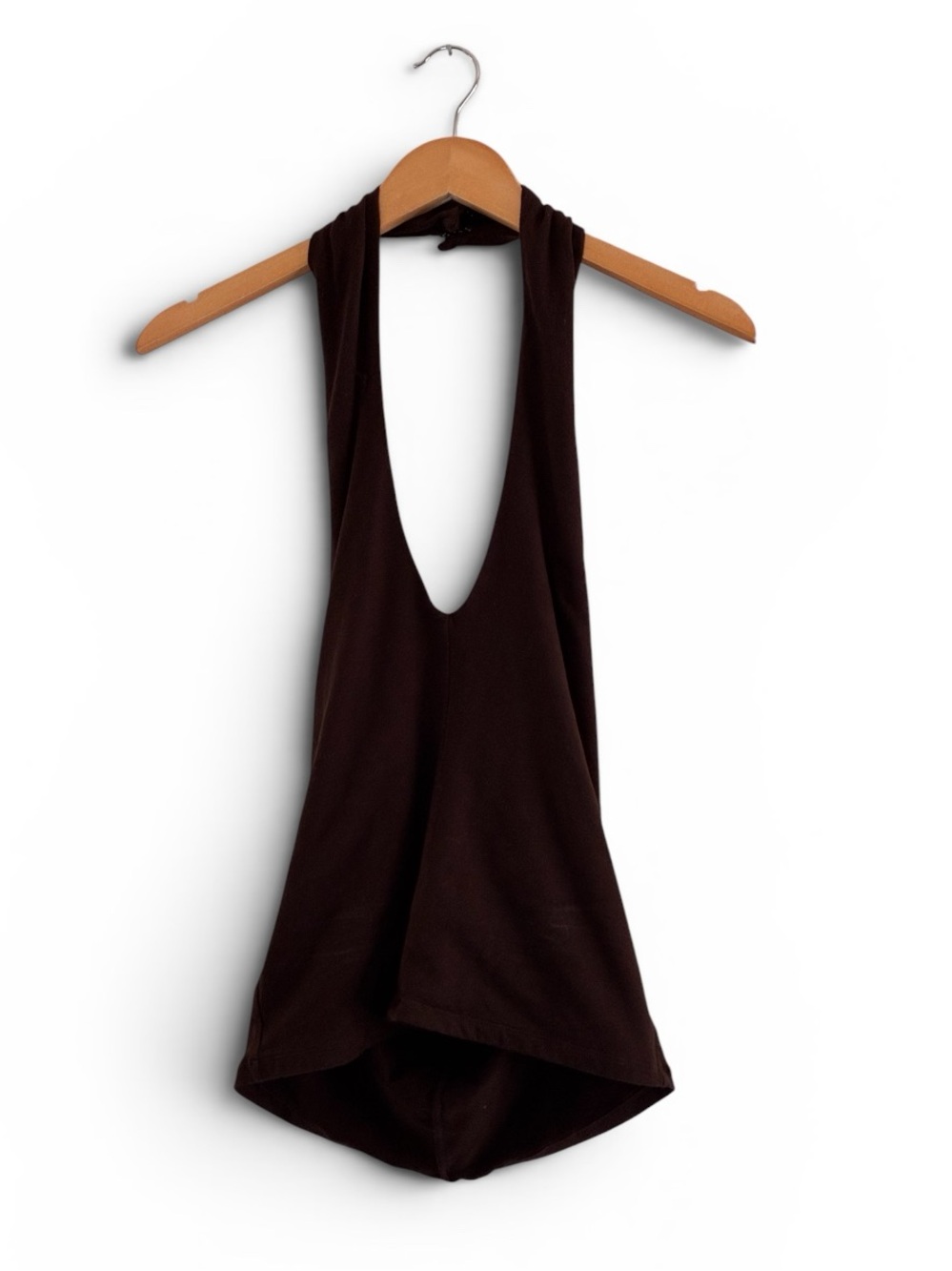 Banana Republic | Chocolate brown cotton halter tank top size medium